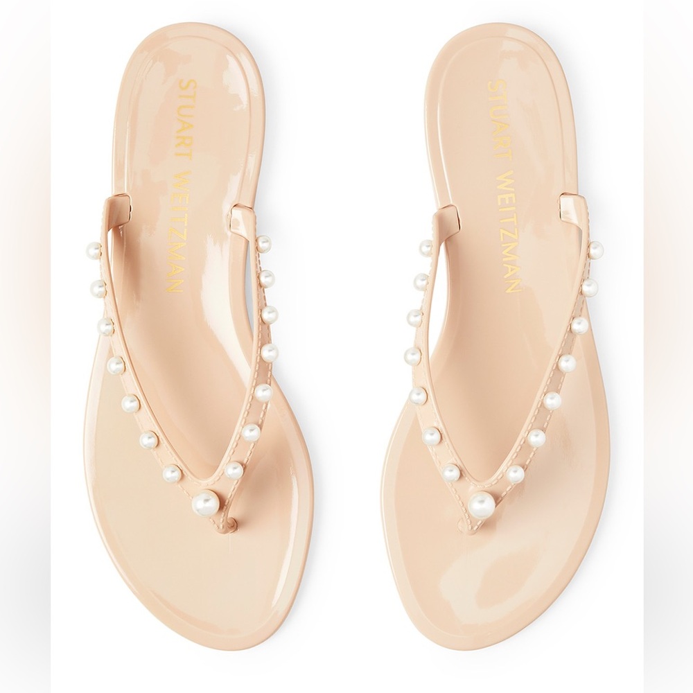 Pearl jelly flip flop by Stuart Weitzman